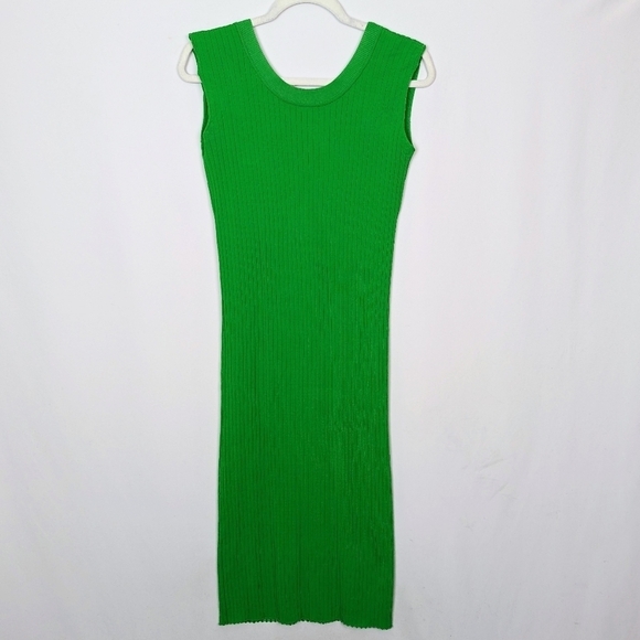 Anthropologie JUST Female sz. S Keep it Fresh Ribbed Sleeveless Midi Tank Dress - Picture 1 of 16